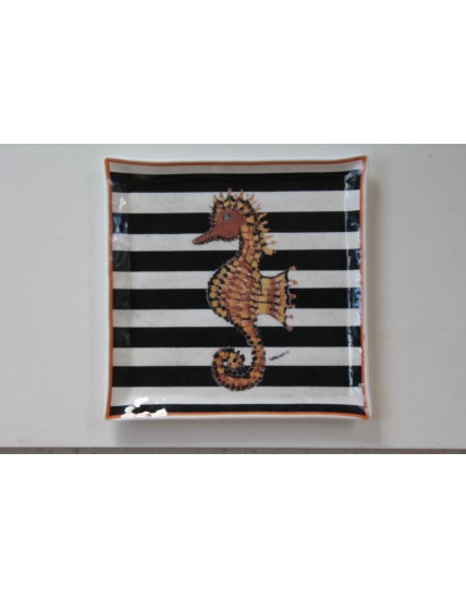 RP06000020 PIATTO IN VETRO DI MURANO 21*21 cm