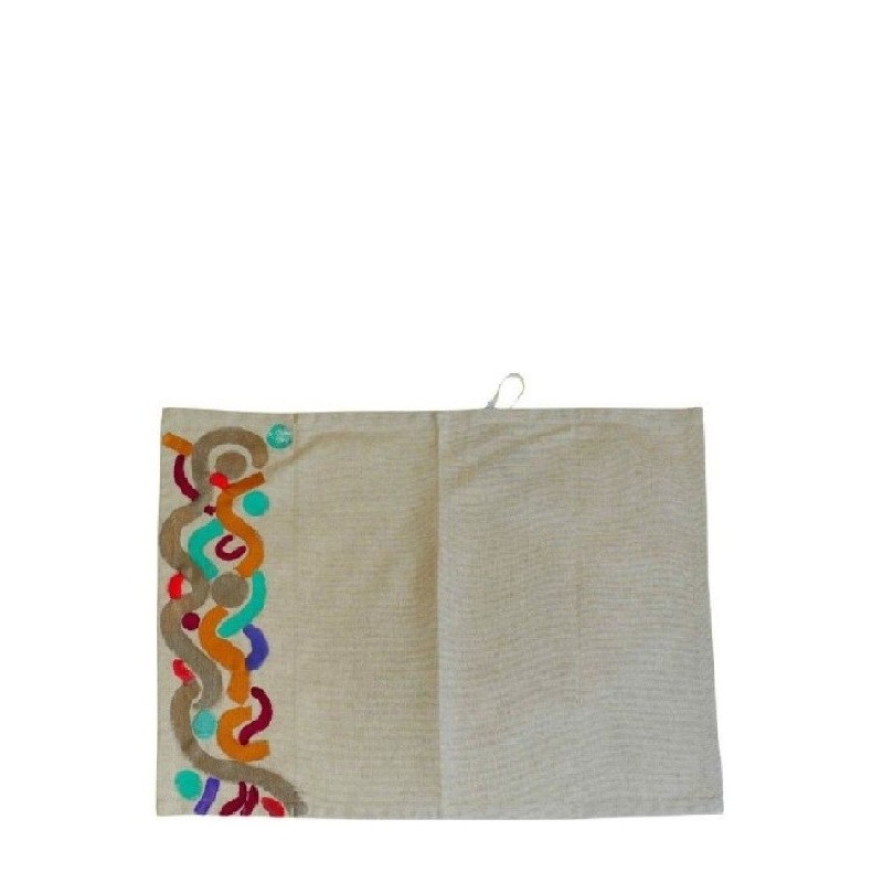 DT06010010 PLACEMAT PAINTED WITH EMBROIDERY 40*50 CM